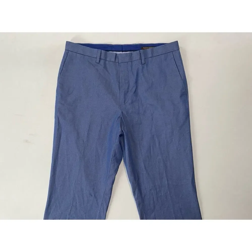 Banana Republic Non-Iron Slim Fit 100% Cotton Chino Dress Pants. Nailhead, 33X32